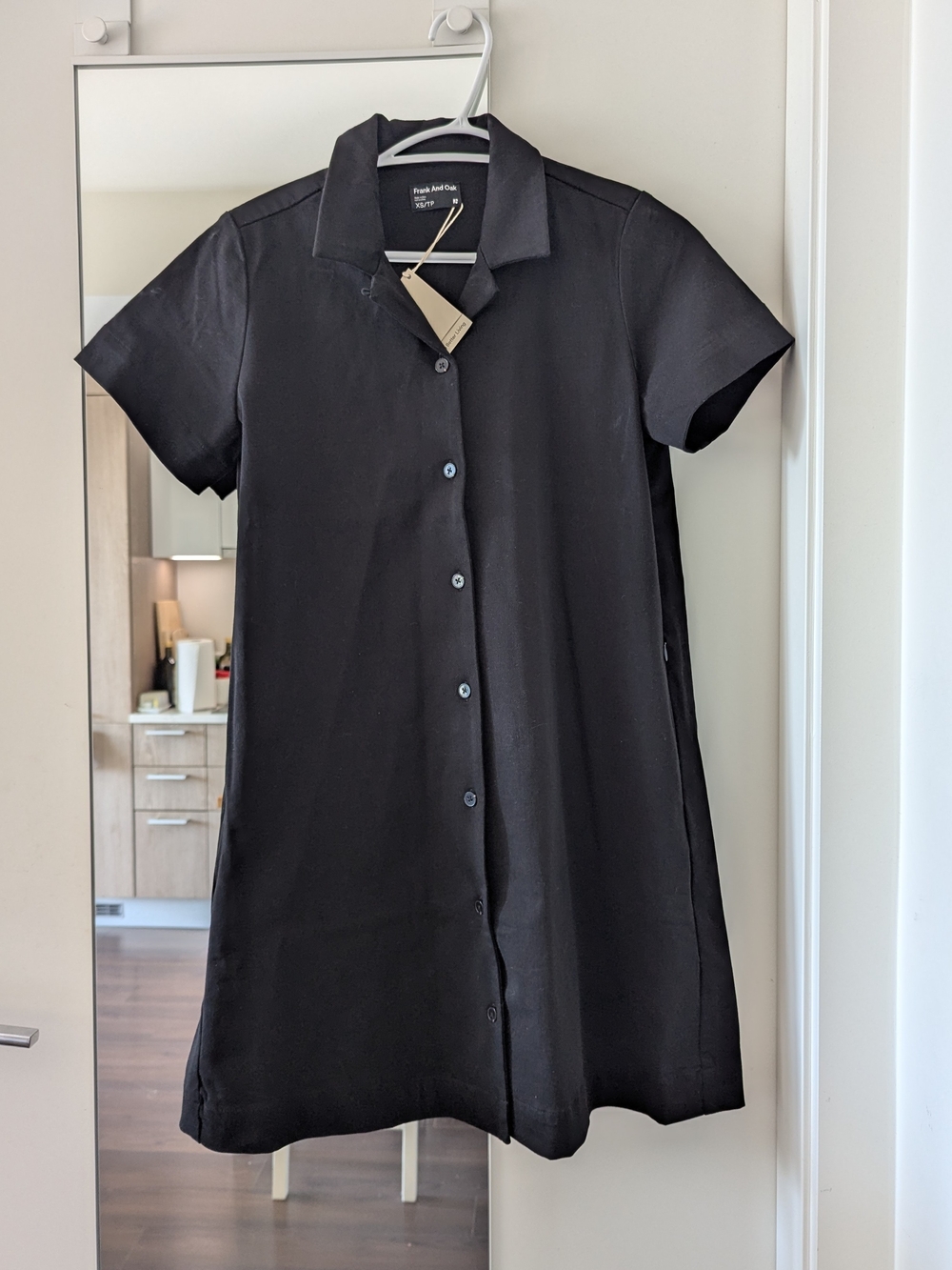 NWT Womens Frank & Oak Flex Camp Collar Dress - Size XS
